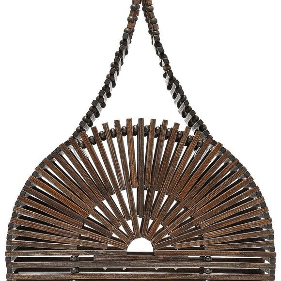 Elegant Brown Bamboo Women's Bag NWT - Picture 2 of 2